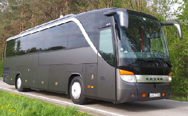 Transfer Services - Unique Greek Tours: Large silver bus