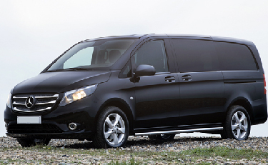 Transfers Unique Greek Tours: Large black 9 seat mini van