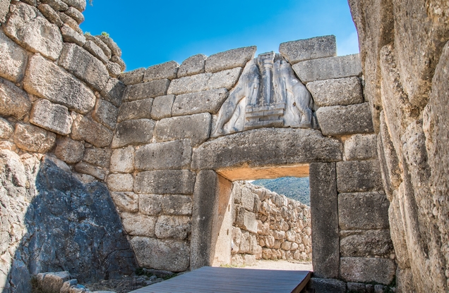 the Lion Gate in Mycenae