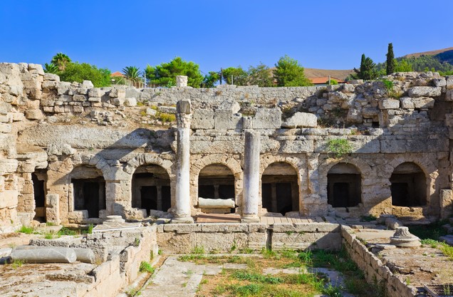 Roman Baths in ancient Corinth, Greece