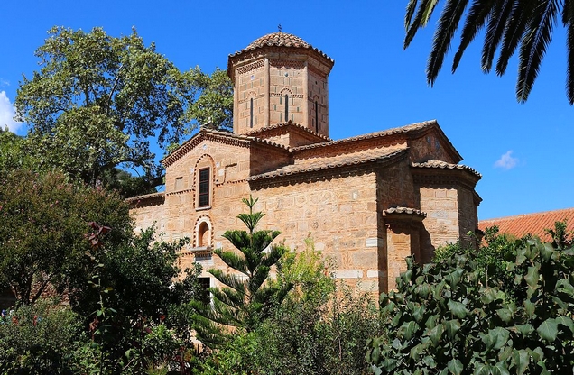 side view of a church in the holy monastery of Malevi