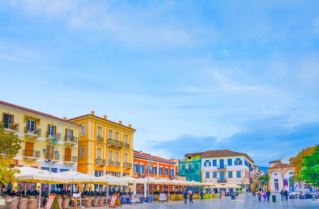 Nafplion Culture & Taste City Tour: Colorful buildings in the center of the city of Nafplio